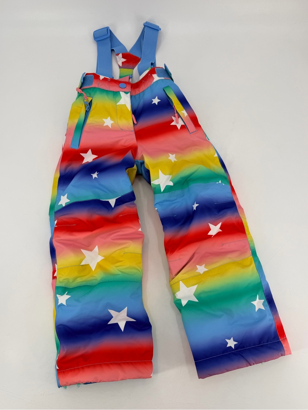 Mini Boden Rainbow Star Snow Pants Overalls 4 5